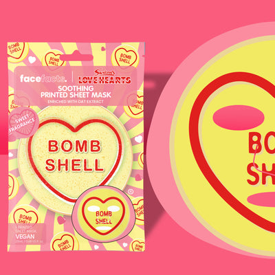 Love Hearts Bomb Shell Soothing Printed Sheet Mask