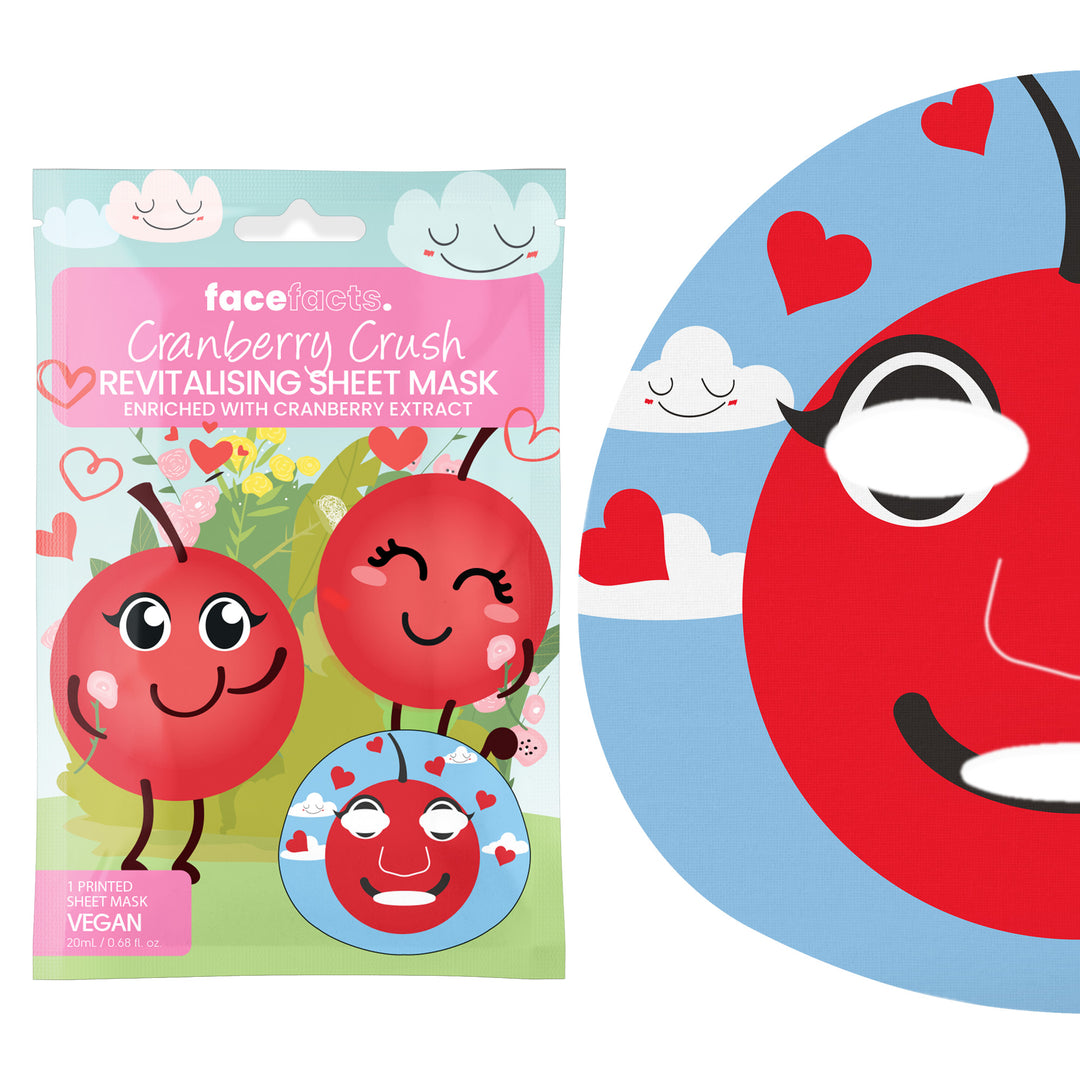 Cranberry Crush Revitalising Printed Sheet Mask