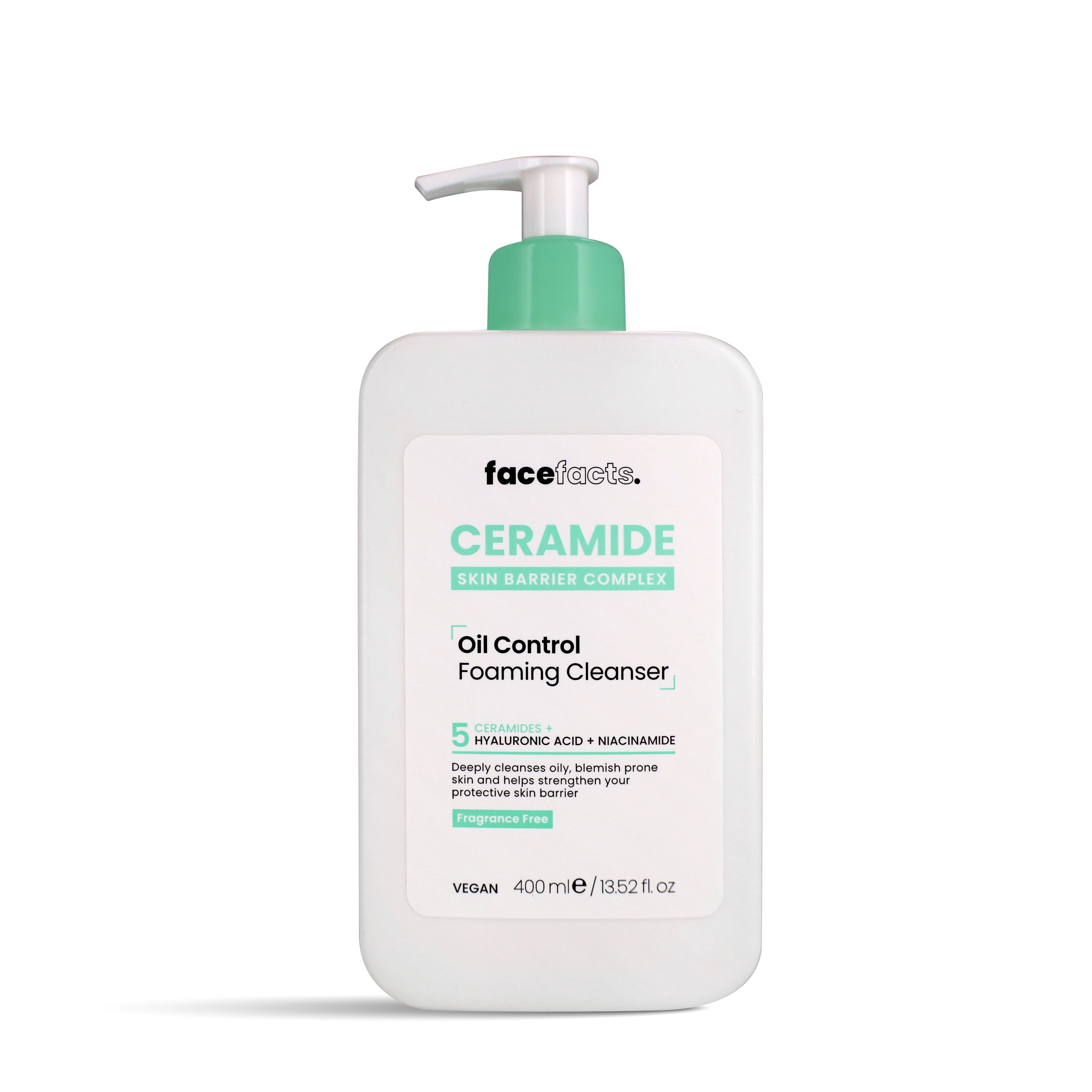 Face Facts Ceramide Oil Control Foaming Cleanser - 400ml – FaceFacts