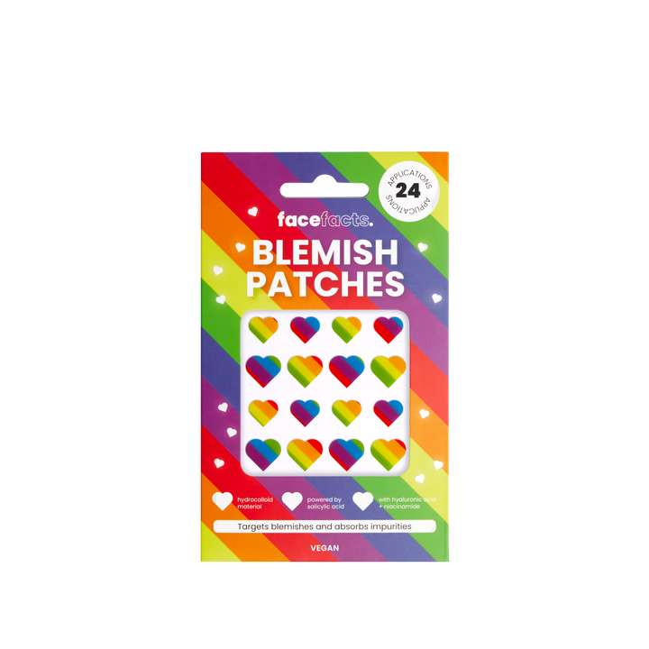 Hydrocolloid Blemish Patches - Rainbow Hearts