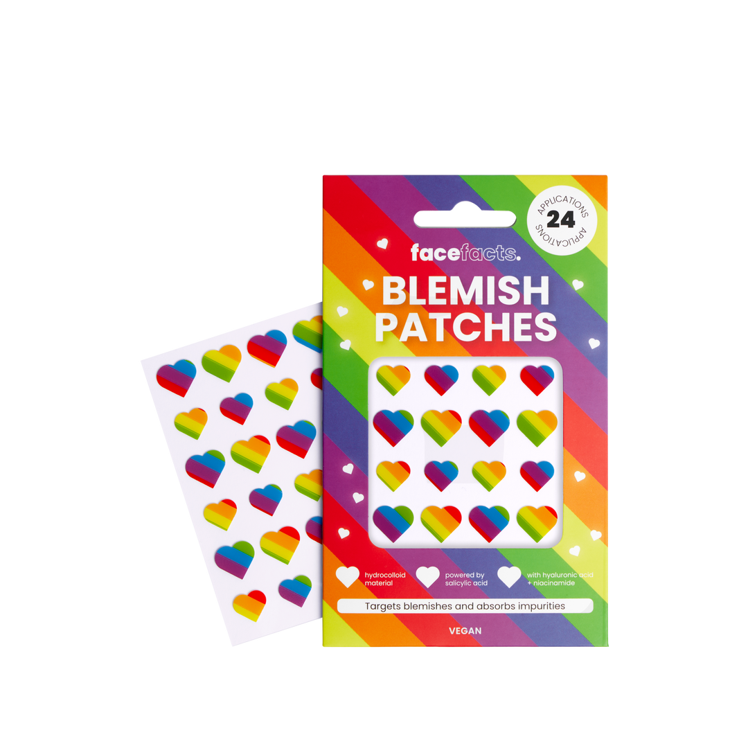 Hydrocolloid Blemish Patches - Rainbow Hearts