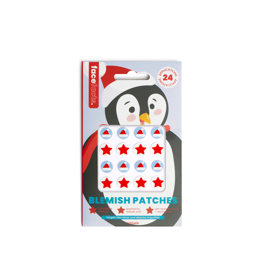 Hydrocolloid Blemish Patches - Santa Hat & Red Stars