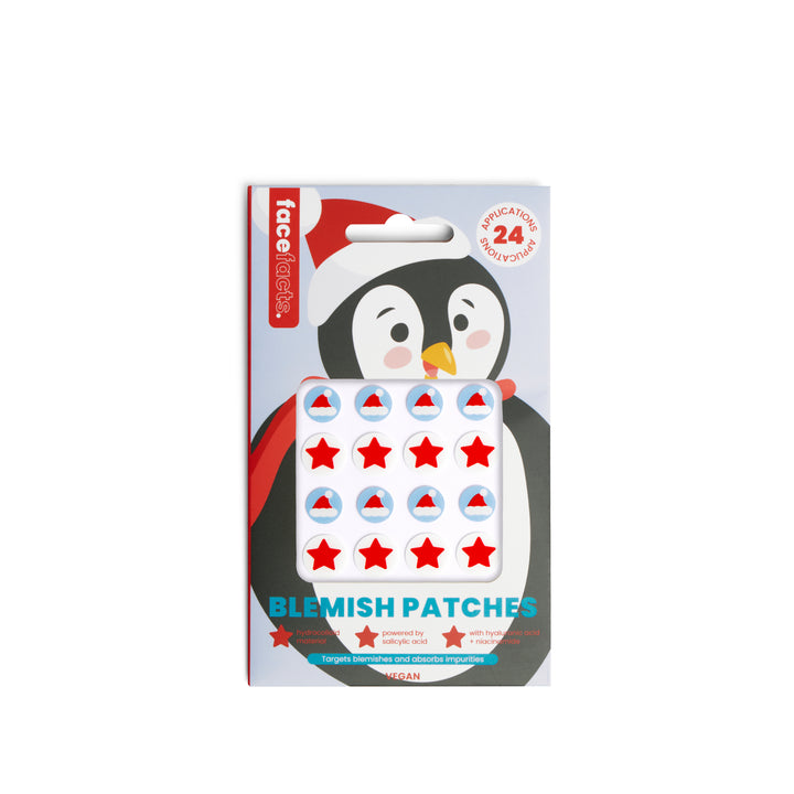 Hydrocolloid Blemish Patches - Santa Hat & Red Stars