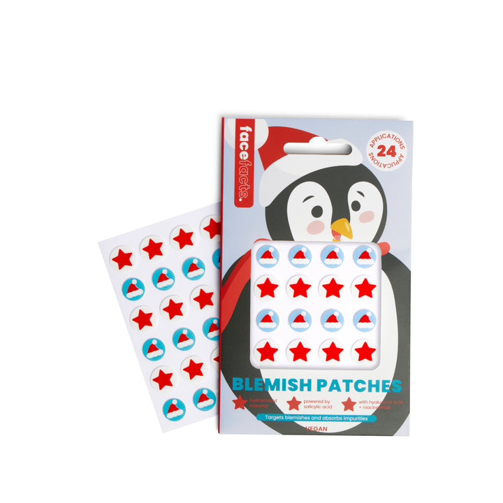 Hydrocolloid Blemish Patches - Santa Hat & Red Stars
