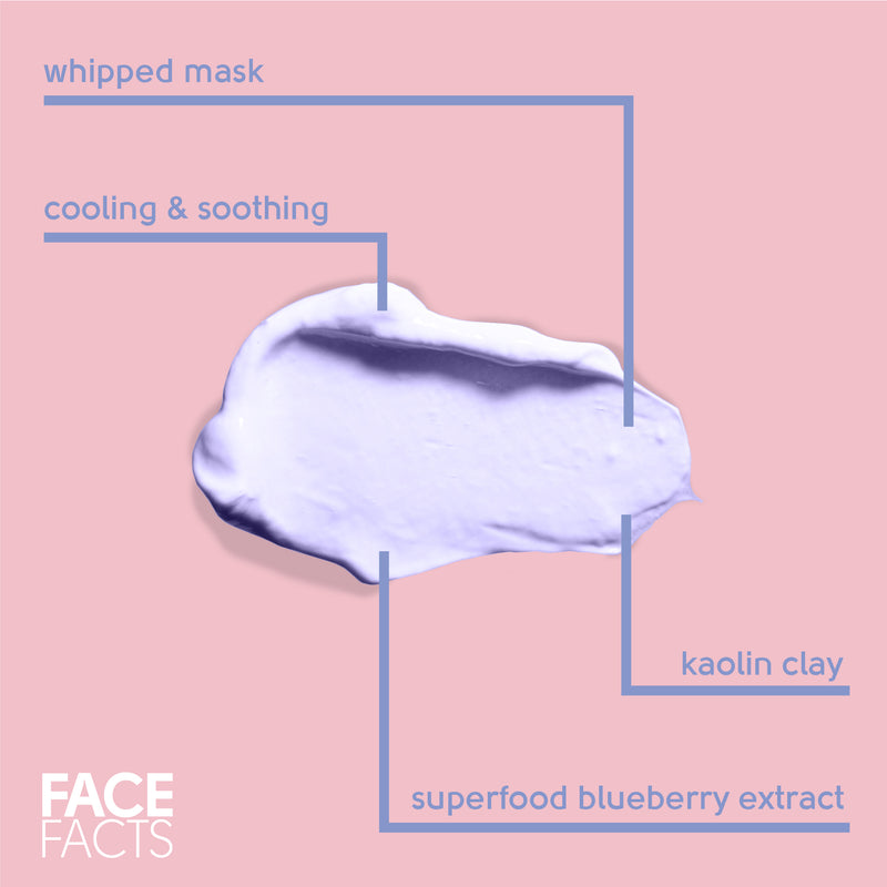 Antioxidant Blueberry Whipped Kaolin Clay Face Mask