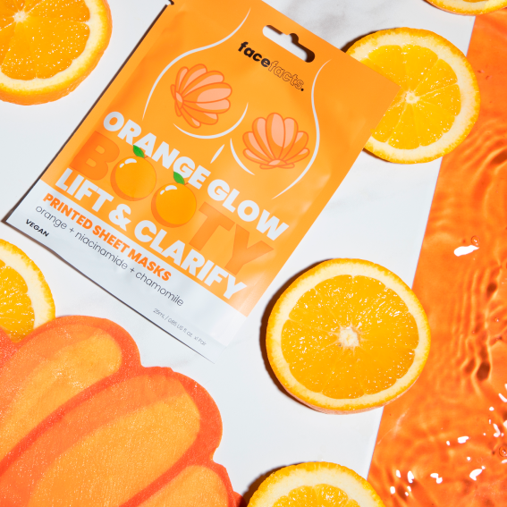 Orange Glow Booty Printed Sheet Masks