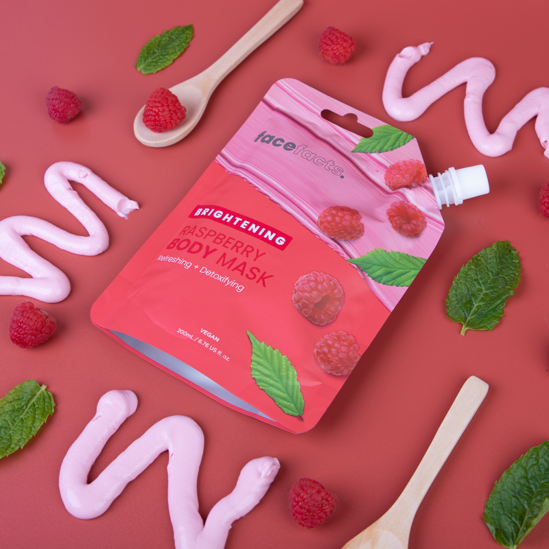 Raspberry Body Brightening Raspberry Body Clay Mask | Vegan Friendly Body Mask – FaceFacts