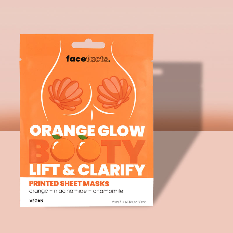 Orange Glow Booty Printed Sheet Masks